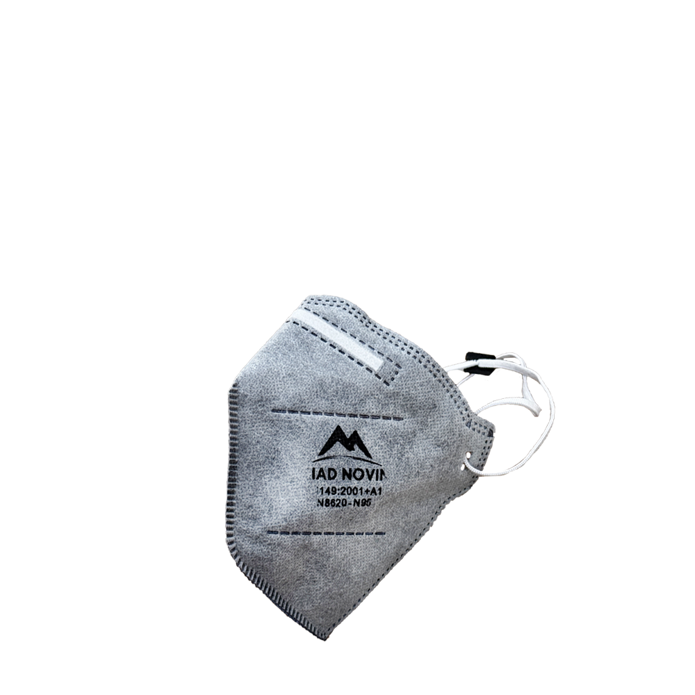 ماسک ایمنی سوپاپ دار طوسی 6 لایه میعاد نوین دو لایه ملت بلون کارتن دار n95